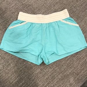 Turquoise shorts size Large.